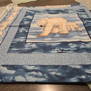 Beautiful Polar Bear Large Piece Of Fabric.